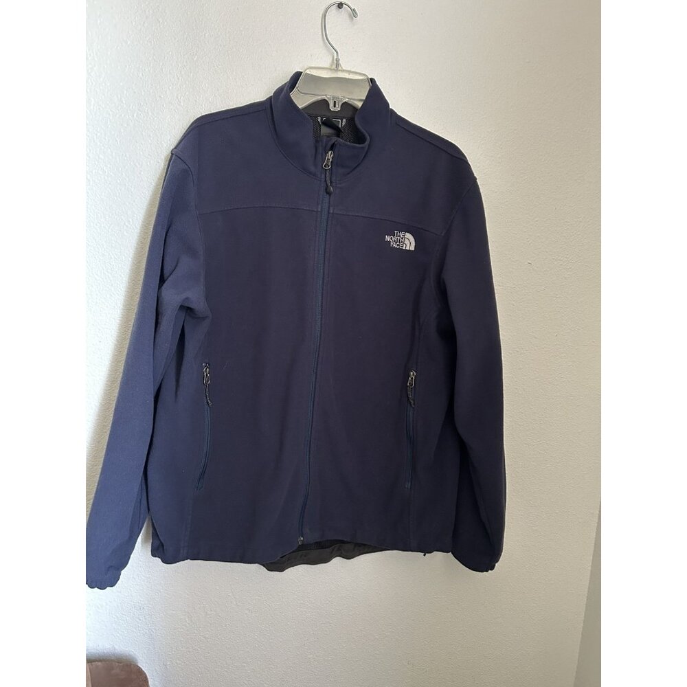 The‎ North Face Fleece Lined Mock Neck Navy Jacket  Mens L/G